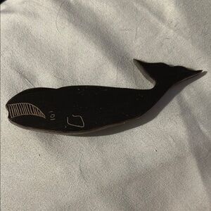 Black Whale Shaped Pin